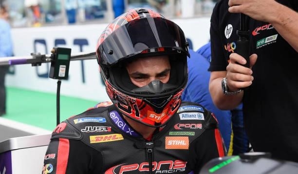 Jordi Torres of Spain and Pons Racing 40 prepares to start on the grid during the MotoE race 2 during the MotoGP Of San Marino - Race at Misano World...