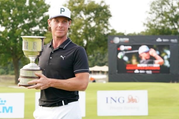 Winner Kristoffer Broberg of Sweden during Round 4 of The Dutch Open 2021 at Bernardus Golf on September 19, 2021 in Cromvoirt, The Netherlands
