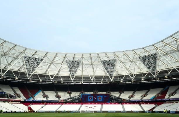 General view of the stadium ahead of during the Premier League match between West Ham United and Manchester United at London Stadium on September 19,...