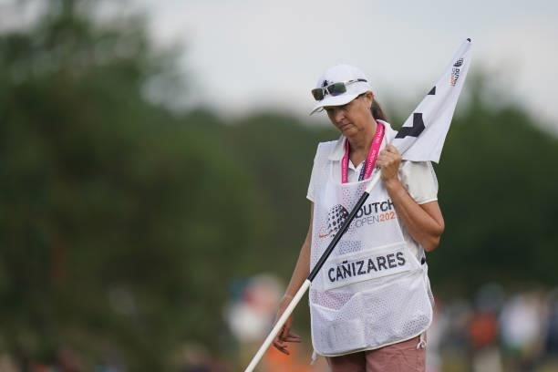 Caddy Jan Squire of Alejandro Canizares of Spain during Round 4 of The Dutch Open 2021 at Bernardus Golf on September 19, 2021 in Cromvoirt, The...