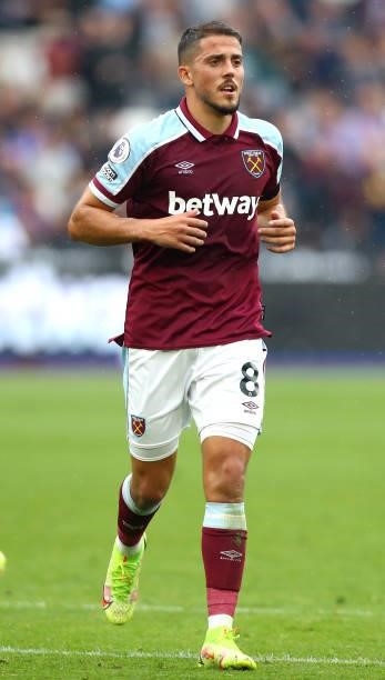 Pablo Fornals of West Ham United during the Premier League match between West Ham United and Manchester United at London Stadium on September 19,...