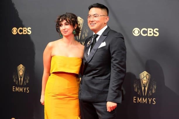 Sudi Green and Bowen Yang attend the 73rd Primetime Emmy Awards at L.A. LIVE on September 19, 2021 in Los Angeles, California.