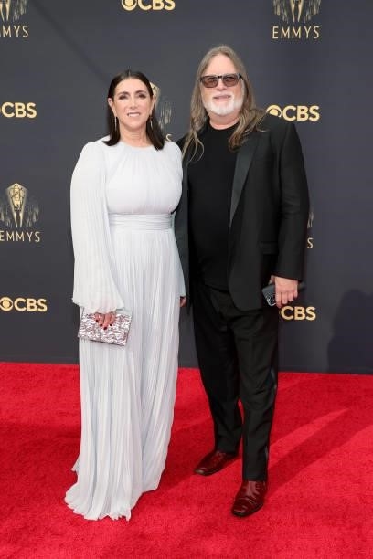 Stacey Sher and Kerry Brown attend the 73rd Primetime Emmy Awards at L.A. LIVE on September 19, 2021 in Los Angeles, California.
