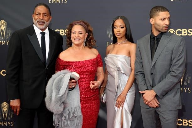 Norm Nixon, Debbie Allen, Kylie Marie Jefferson, and guest attend the 73rd Primetime Emmy Awards at L.A. LIVE on September 19, 2021 in Los Angeles,...