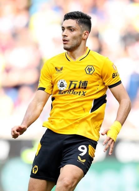 Raul Jimenez of Wolverhampton Wanderers in action during the Premier League match between Wolverhampton Wanderers and Brentford at Molineux on...