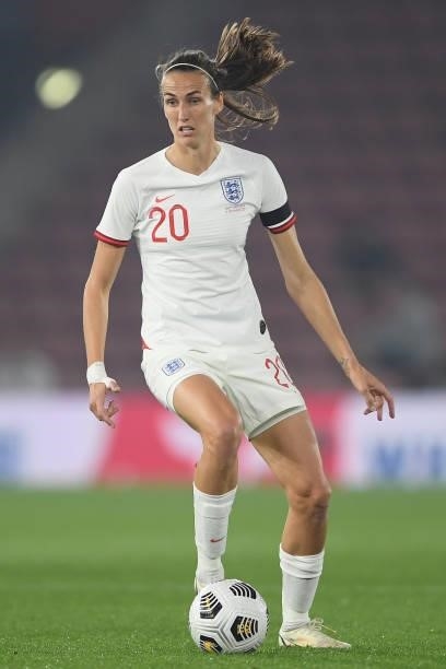 Jill Scott of England runs with the ball during the FIFA Women's World Cup 2023 Qualifier group D match between England and North Macedonia at St....