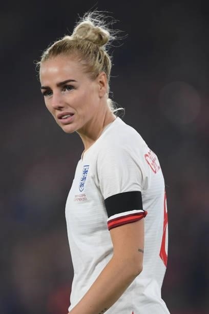 Alex Greenwood of England looks on during the FIFA Women's World Cup 2023 Qualifier group D match between England and North Macedonia at St. Mary's...