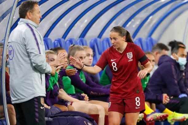 Fran Kirby of England looks on after being substituted during the FIFA Women's World Cup 2023 Qualifier group D match between Luxembourg and England...