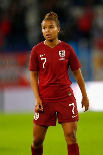 Nikita Parris of England looks on during the FIFA Women's World Cup 2023 Qualifier group D match between Luxembourg and England at the Luxembourg...