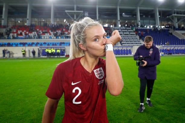Rachel Daly of England looks on following the FIFA Women's World Cup 2023 Qualifier group D match between Luxembourg and England at the Luxembourg...