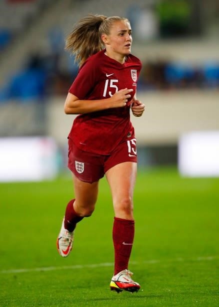 Georgia Stanway of England in action during the FIFA Women's World Cup 2023 Qualifier group D match between Luxembourg and England at the Luxembourg...