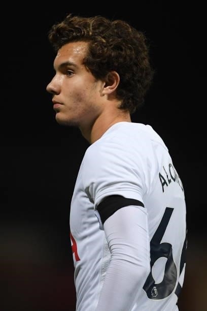 Yago Alonso of Tottenham Hotspur looks on during the Papa John's Trophy Group P match between Cambridge United and Tottenham Hotspur U21 at Abbey...