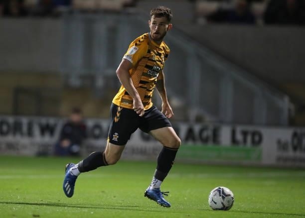 Jack Iredale of Cambridge United in action during the Papa John's Trophy match between Cambridge United and Tottenham Hotspur U21 at Abbey Stadium on...