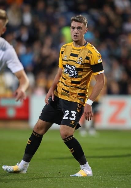 Jack Lankester of Cambridge United in action during the Papa John's Trophy match between Cambridge United and Tottenham Hotspur U21 at Abbey Stadium...