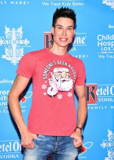 Justin Jedlica, Human Ken Doll, attends the 16th annual Toy Drive for Children's Hospital LA at The Abbey Food & Bar on September 21, 2021 in West...