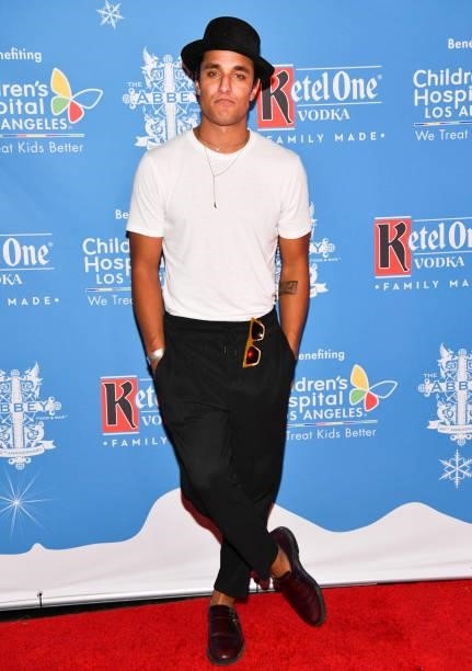 Staz Nair attends The Abbey's 16th annual Toy Drive for Children's Hospital LA at The Abbey Food & Bar on September 21, 2021 in West Hollywood,...