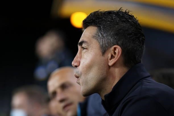 Bruno Lage, Manager of Wolverhampton Wanderers looks on prior to the Carabao Cup Third Round match between Wolverhampton Wanderers and Tottenham...