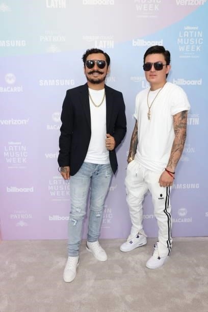 Poncho Quezada and Imanol Quezada of Los Dos Carnales attend Billboard Latin Music Week 2021 on September 22, 2021 in Miami, Florida.