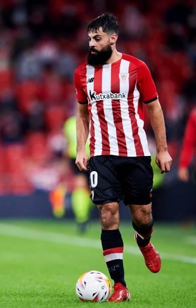 Asier Villalibre of Athletic Club in action during the La Liga Santander match between Athletic Club and Rayo Vallecano at San Mames Stadium on...