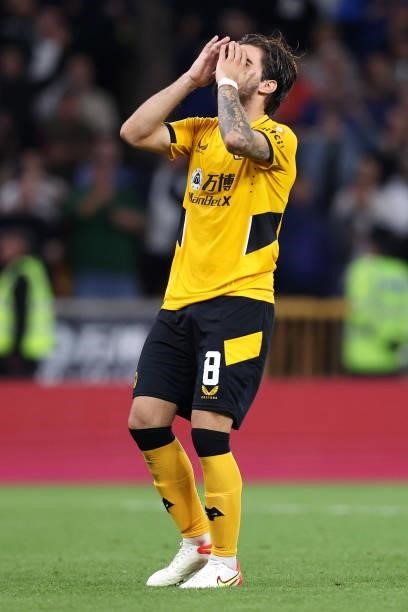 Ruben Neves of Wolverhampton Wanderers looks dejected after missing a penalty in the penalty shoot out during the Carabao Cup Third Round match...