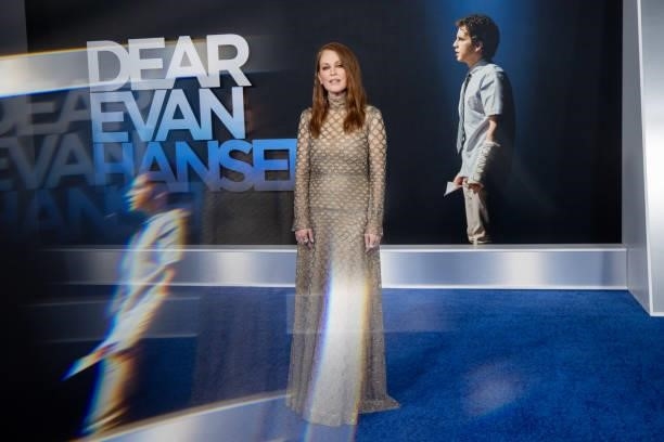 Julianne Moore attends the Los Angeles premiere of 'Dear Evan Hansen' at Walt Disney Concert Hall on September 22, 2021 in Los Angeles, California.