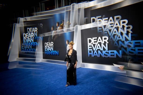 Amandla Stenberg attends the Los Angeles premiere of 'Dear Evan Hansen' at Walt Disney Concert Hall on September 22, 2021 in Los Angeles, California.