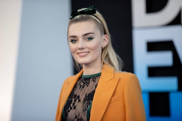 Meg Donnelly attends the Los Angeles premiere of 'Dear Evan Hansen' at Walt Disney Concert Hall on September 22, 2021 in Los Angeles, California.