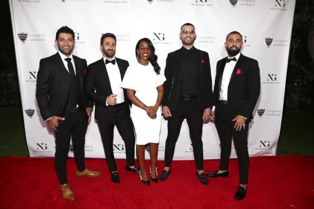 Danny Dangoor, Michael Brushin, Natalie Ye, Mokhtar Jabli and Chafik Oussemgane attend the The Nightfall Group Collaborates With The BHCC For A Black...
