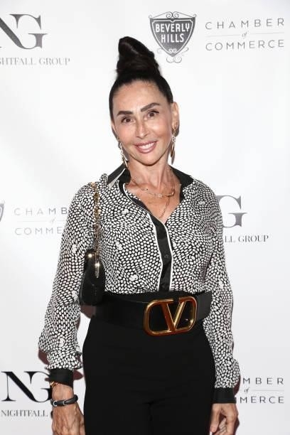 Michele Bohbot attends the The Nightfall Group Collaborates With The BHCC For A Black Tie Event on September 22, 2021 in Beverly Hills, California.