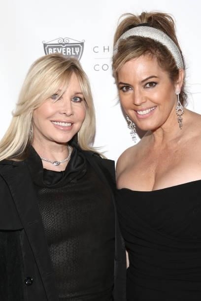 Lisa Gastineau and Sandra Taylor attend the The Nightfall Group Collaborates With The BHCC For A Black Tie Event on September 22, 2021 in Beverly...