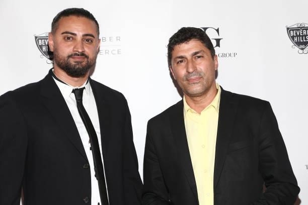 Nicolas Niboucha and guest attend the The Nightfall Group Collaborates With The BHCC For A Black Tie Event on September 22, 2021 in Beverly Hills,...
