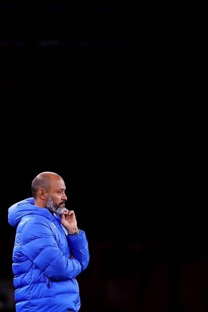 Nuno Espirito Santo, Manager of Tottenham Hotspur looks on during the Carabao Cup Third Round match between Wolverhampton Wanderers and Tottenham...