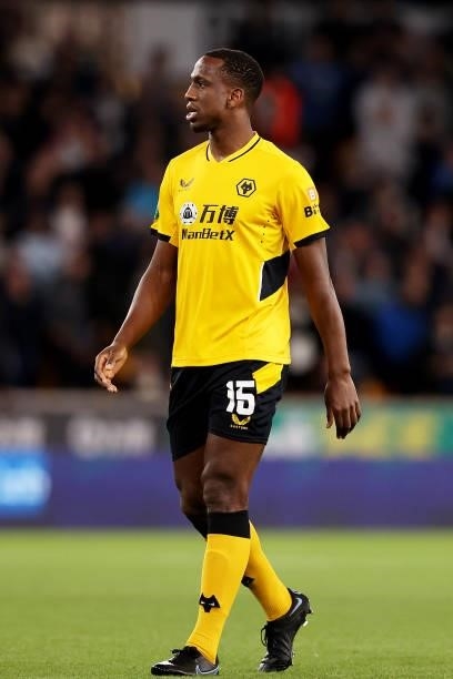 Willy Boly of Wolverhampton Wanderers looks on during the Carabao Cup Third Round match between Wolverhampton Wanderers and Tottenham Hotspur at...