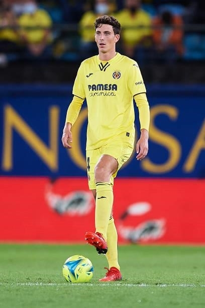 Pau Torres of Villarreal CF in action during the La Liga Santander match between Villarreal CF and Elche CF at Estadio de la Ceramica on September...