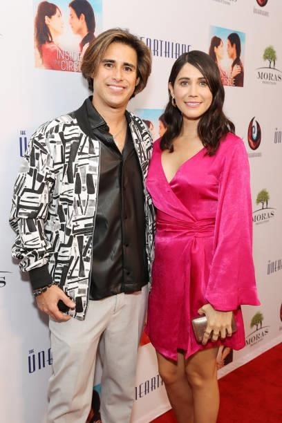Omar Mora and Stefy Garcia attend the premiere of "Inside The Circle