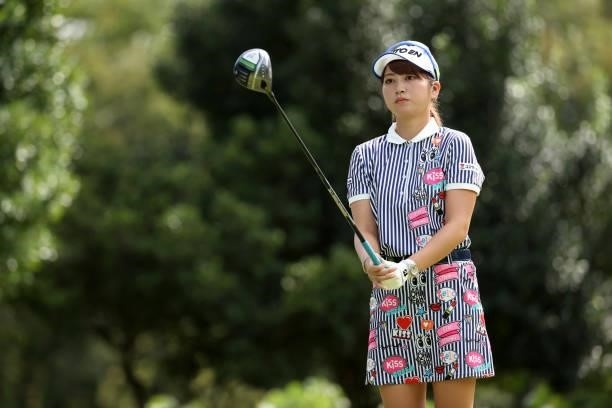 Hikari Tanabe of Japan is seen before her tee shot on the 12th hole during the first round of the Miyagi TV Cup Dunlop Ladies Open at Rifu Golf Club...
