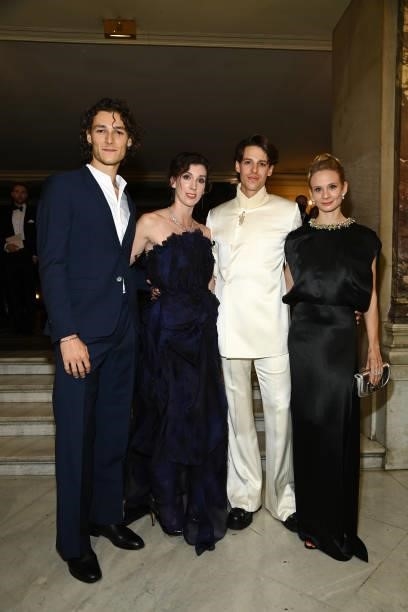Hugo Marchand, Laura Hecquet, Germain Louvet and Leonore Baulac attend the Opening Season Gala at Opera Garnier on September 24, 2021 in Paris,...