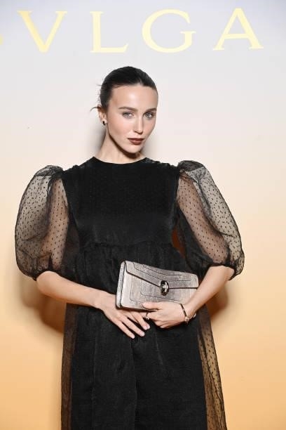 Mary Leest attends Bulgari SS22 Accessories Collection Event on September 24, 2021 in Milan, Italy.