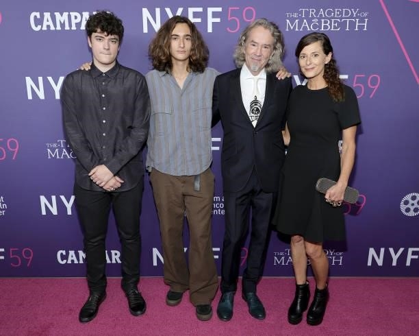 Carter Burwell and Christine Sciulli attend the opening night screening of The Tragedy Of Macbeth during the 59th New York Film Festival at Alice...