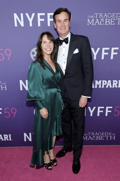 Zack Van Amburg and wife Lisa attend the opening night screening of The Tragedy Of Macbeth during the 59th New York Film Festival at Alice Tully...