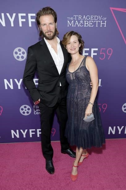 Bill Heck and Maggie Lacey attend the opening night screening of The Tragedy Of Macbeth during the 59th New York Film Festival at Alice Tully Hall,...