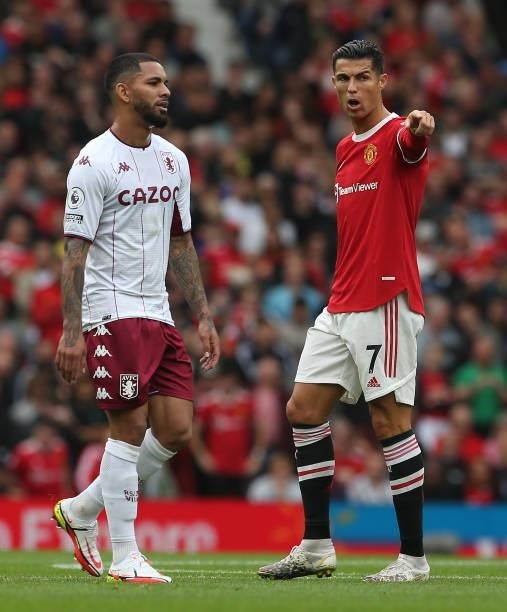 Cristiano Ronaldo of Manchester United in action during the Premier League match between Manchester United and Aston Villa at Old Trafford on...