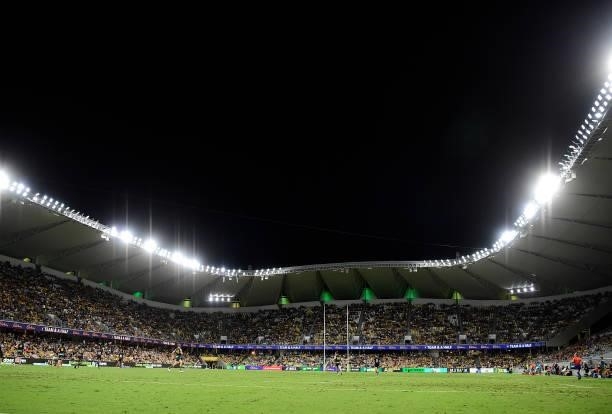 General view is seen during The Rugby Championship match between the Australian Wallabies and Argentina Pumas at QCB Stadium on September 25, 2021 in...