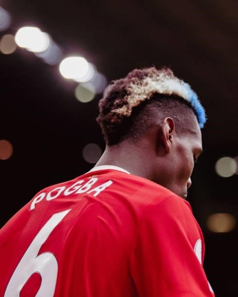 Paul Pogba of Manchester United in action during the Premier League match between Manchester United and Aston Villa at Old Trafford on September 25,...