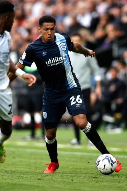 Levi Colwill of Huddersfield Town during the Sky Bet Championship match between Swansea City and Huddersfield Town at Swansea.com Stadium on...