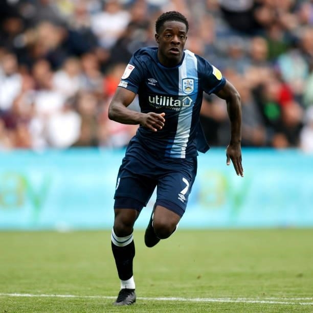 Mipo Odubeko of Huddersfield Town during the Sky Bet Championship match between Swansea City and Huddersfield Town at Swansea.com Stadium on...