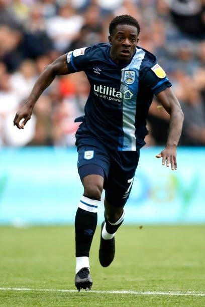 Mipo Odubeko of Huddersfield Town during the Sky Bet Championship match between Swansea City and Huddersfield Town at Swansea.com Stadium on...