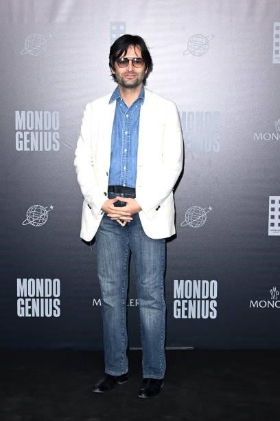 Edoardo Francia is seen at Moncler MondoGenius Castello Sforzesco on September 25, 2021 in Milan, Italy.