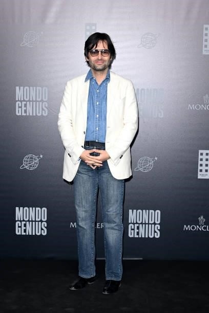 Edoardo Francia is seen at Moncler MondoGenius Castello Sforzesco on September 25, 2021 in Milan, Italy.