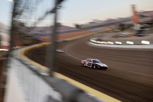 Austin Cindric, driver of the Odyssey Battery Ford, drives during the NASCAR Xfinity Series Alsco Uniforms 302 at Las Vegas Motor Speedway on...